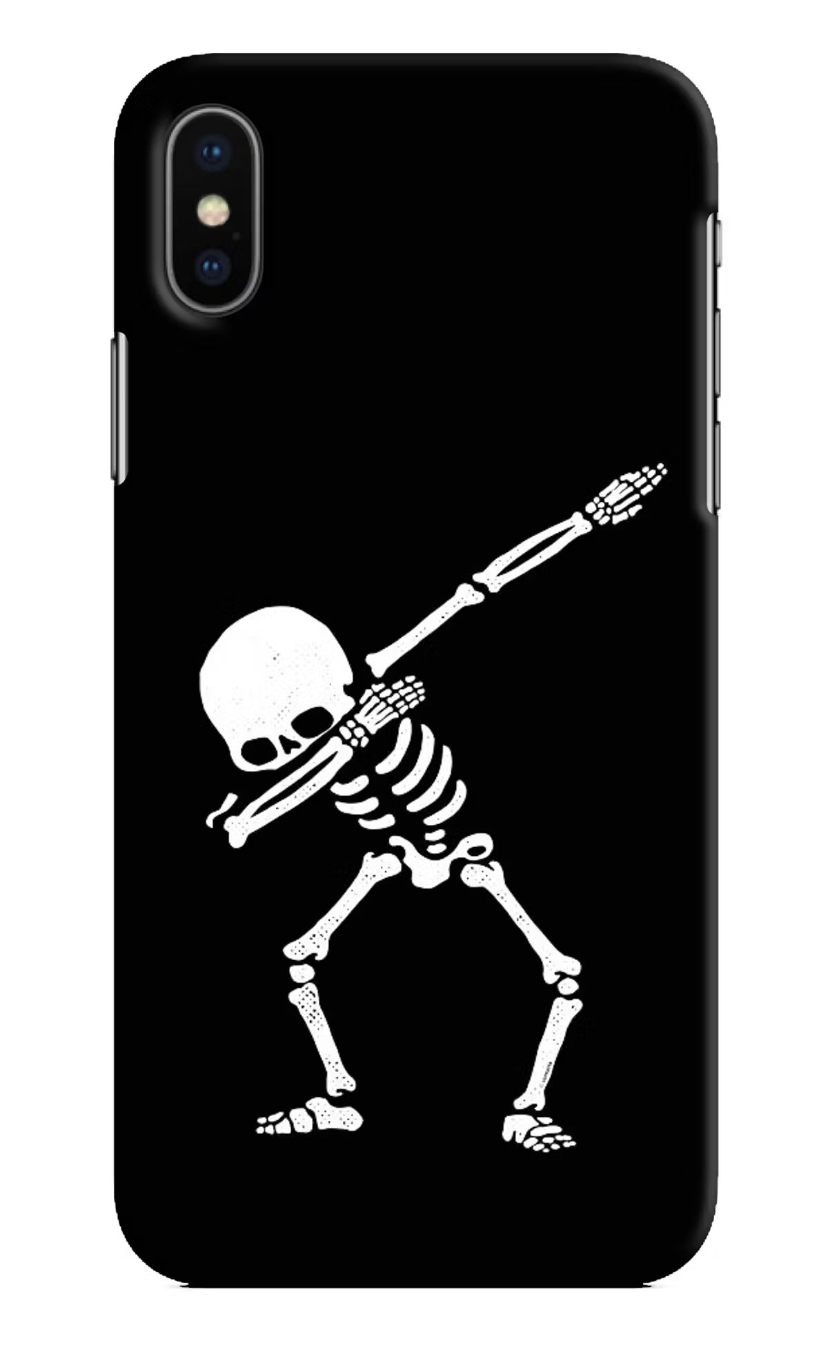 Dabbing Skeleton Art iPhone X Hard Case Back Cover by Casekaro