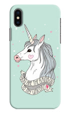 Unicorn Wallpaper iPhone X Hard Case Back Cover by Casekaro