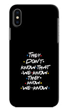 FRIENDS Dialogue iPhone X Hard Case Back Cover by Casekaro