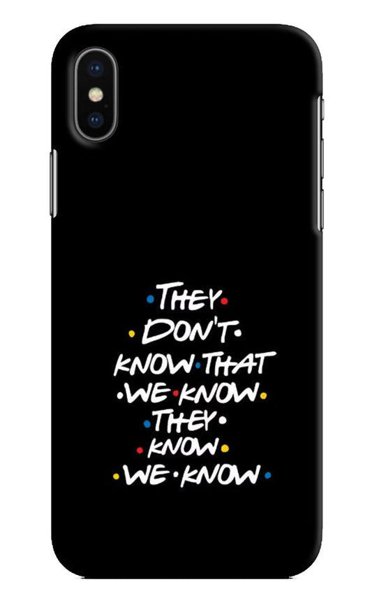 FRIENDS Dialogue iPhone X Hard Case Back Cover by Casekaro