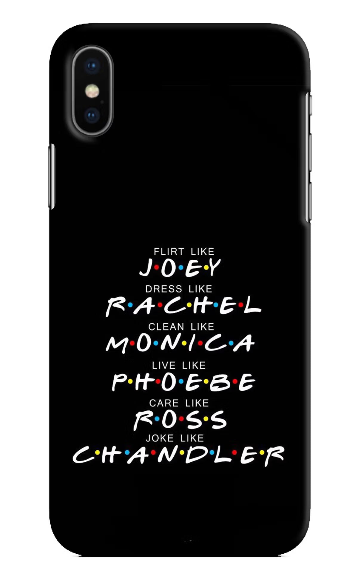 FRIENDS Character iPhone X Hard Case Back Cover by Casekaro