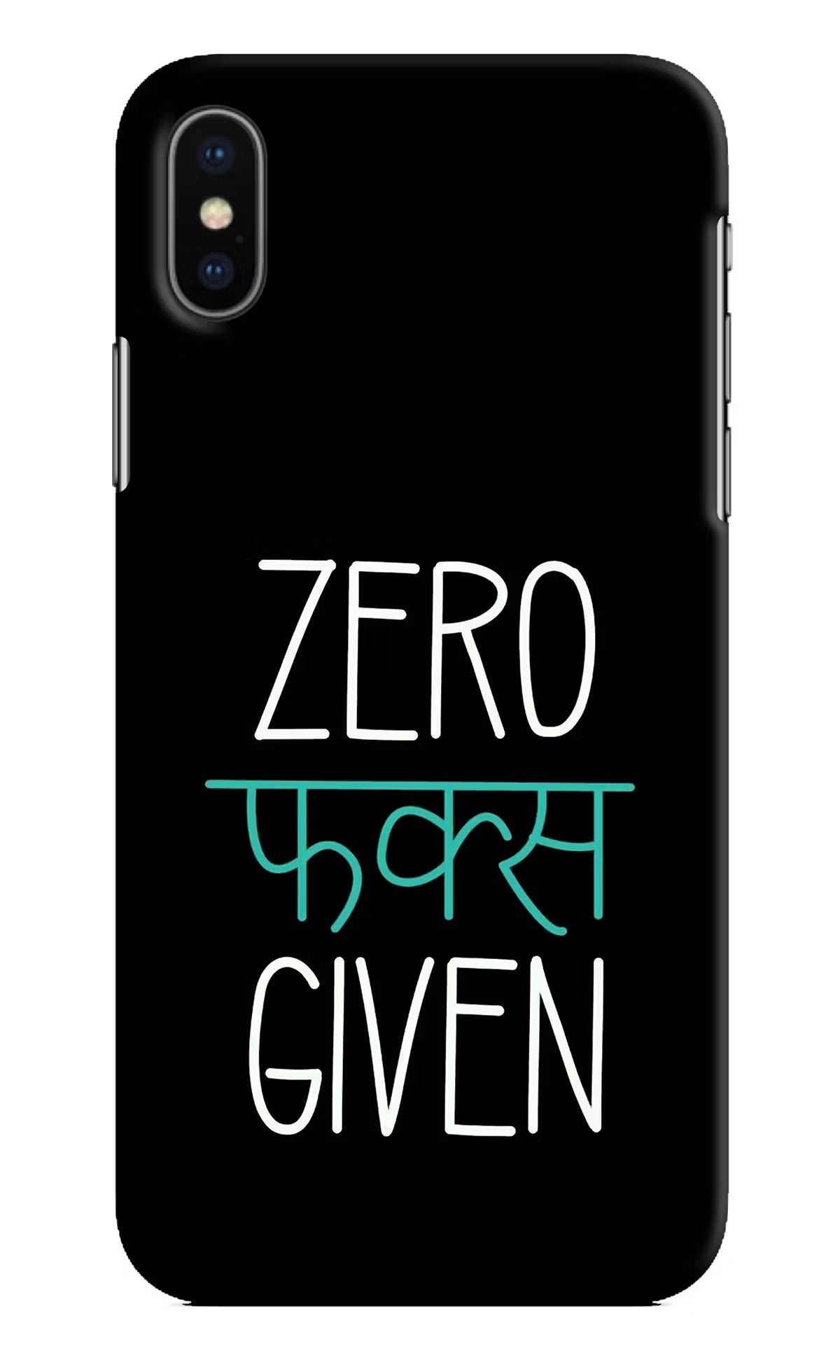 Zero Fucks Given iPhone X Hard Case Back Cover by Casekaro
