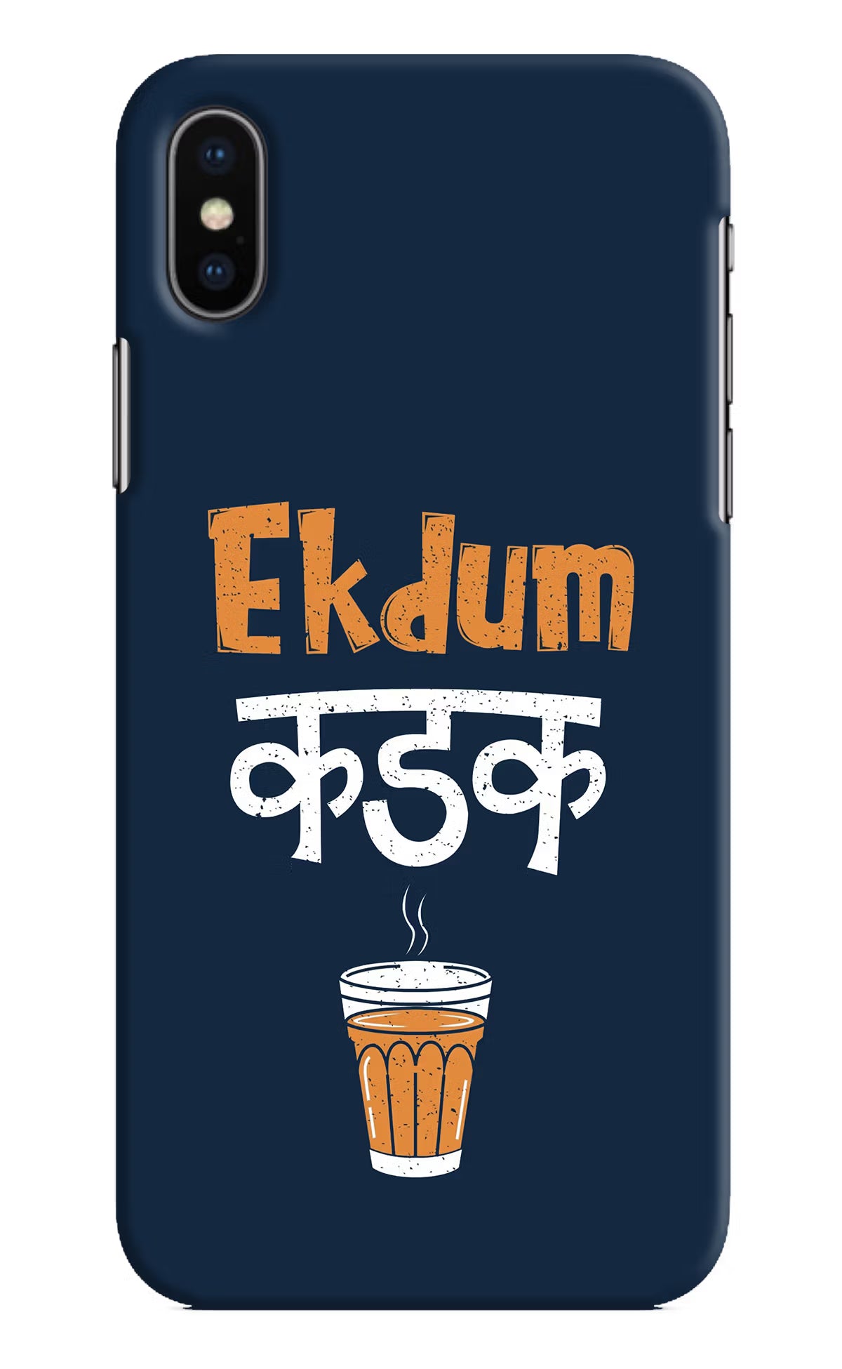 Ekdum Kadak Chai iPhone X Hard Case Back Cover by Casekaro
