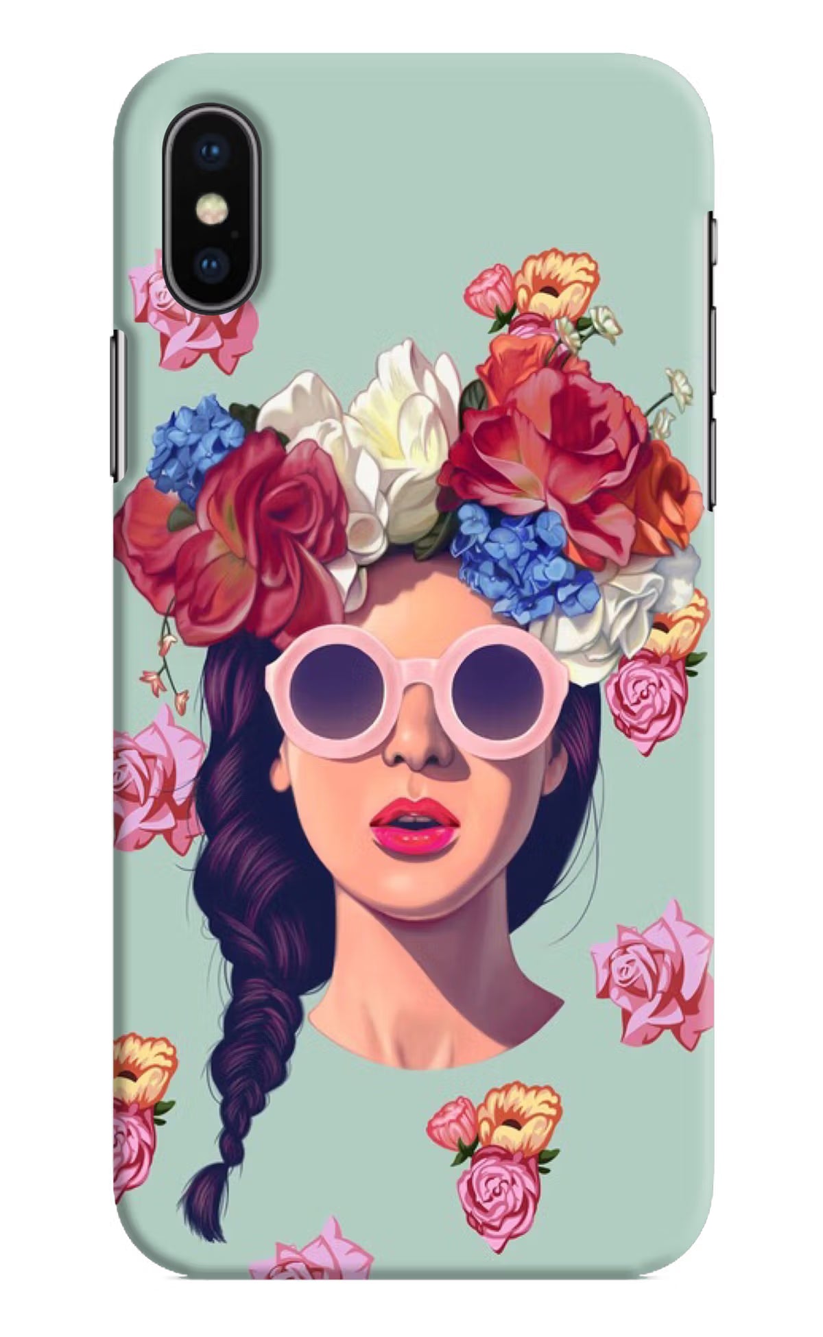 Pretty Girl iPhone X Hard Case Back Cover by Casekaro