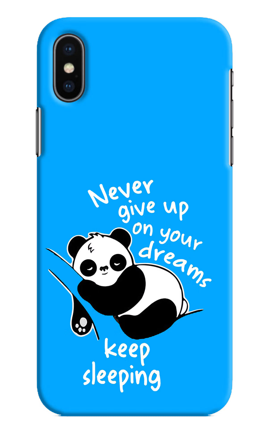 Keep Sleeping iPhone X Back Cover, Hard case