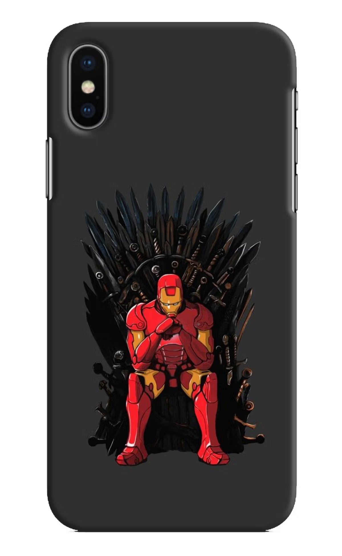 Ironman Throne iPhone X Hard Case Back Cover by Casekaro