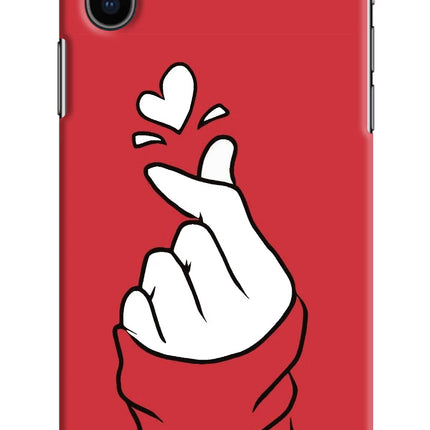 Korean Love Sign iPhone X Hard Case Back Cover by Casekaro