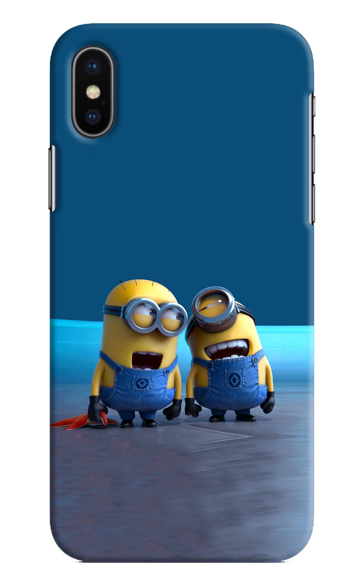 Minion Laughing iPhone X Hard Case Back Cover by Casekaro