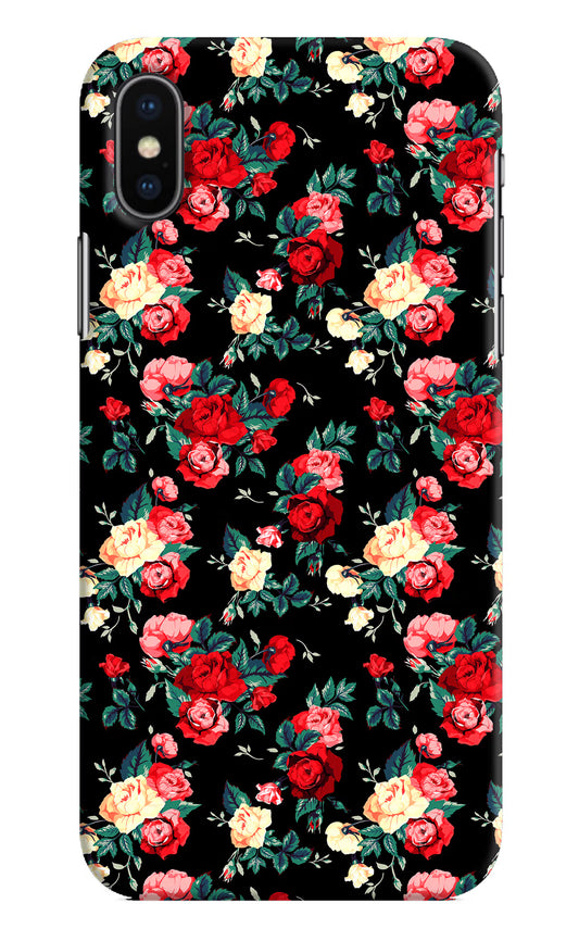 Rose Pattern iPhone X Hard Case Back Cover by Casekaro