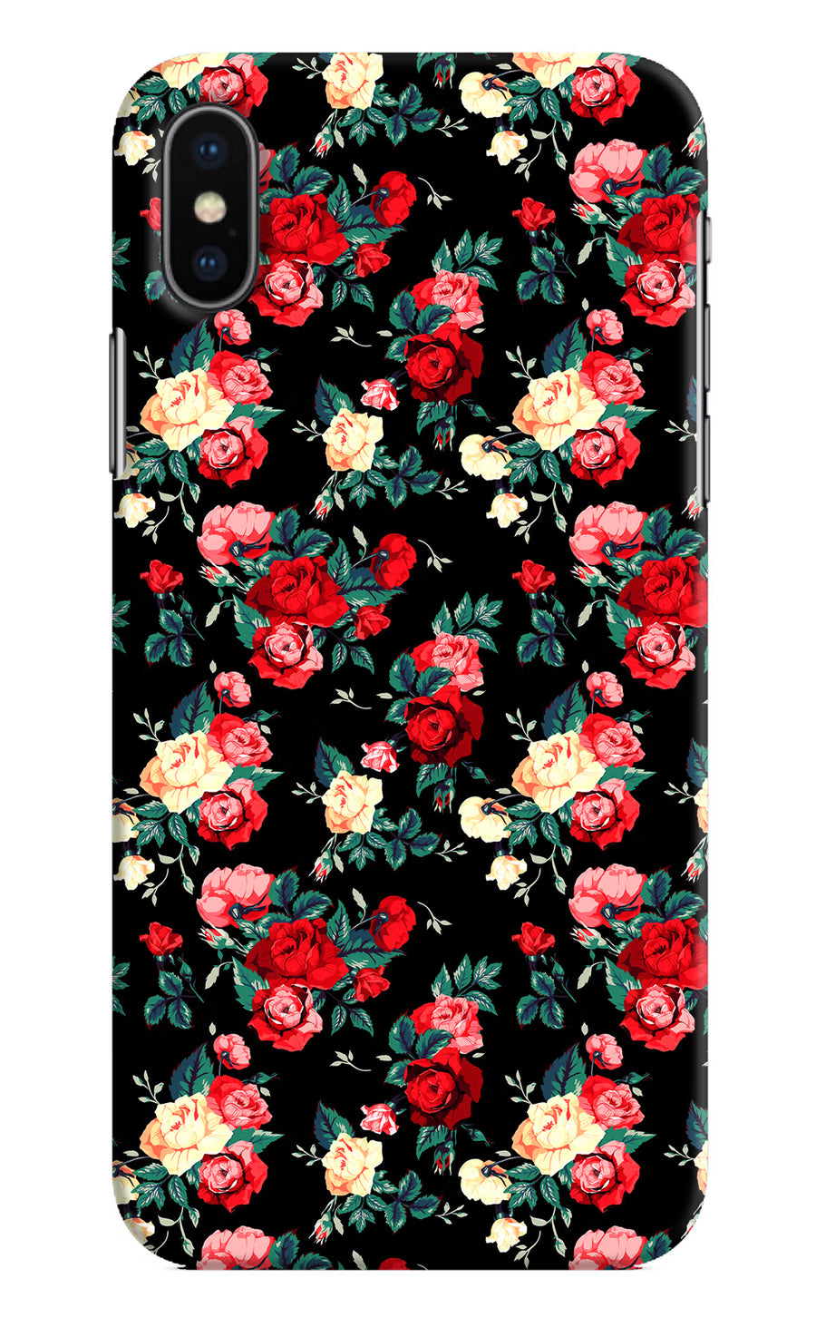 Rose Pattern iPhone X Back Cover, Hard case