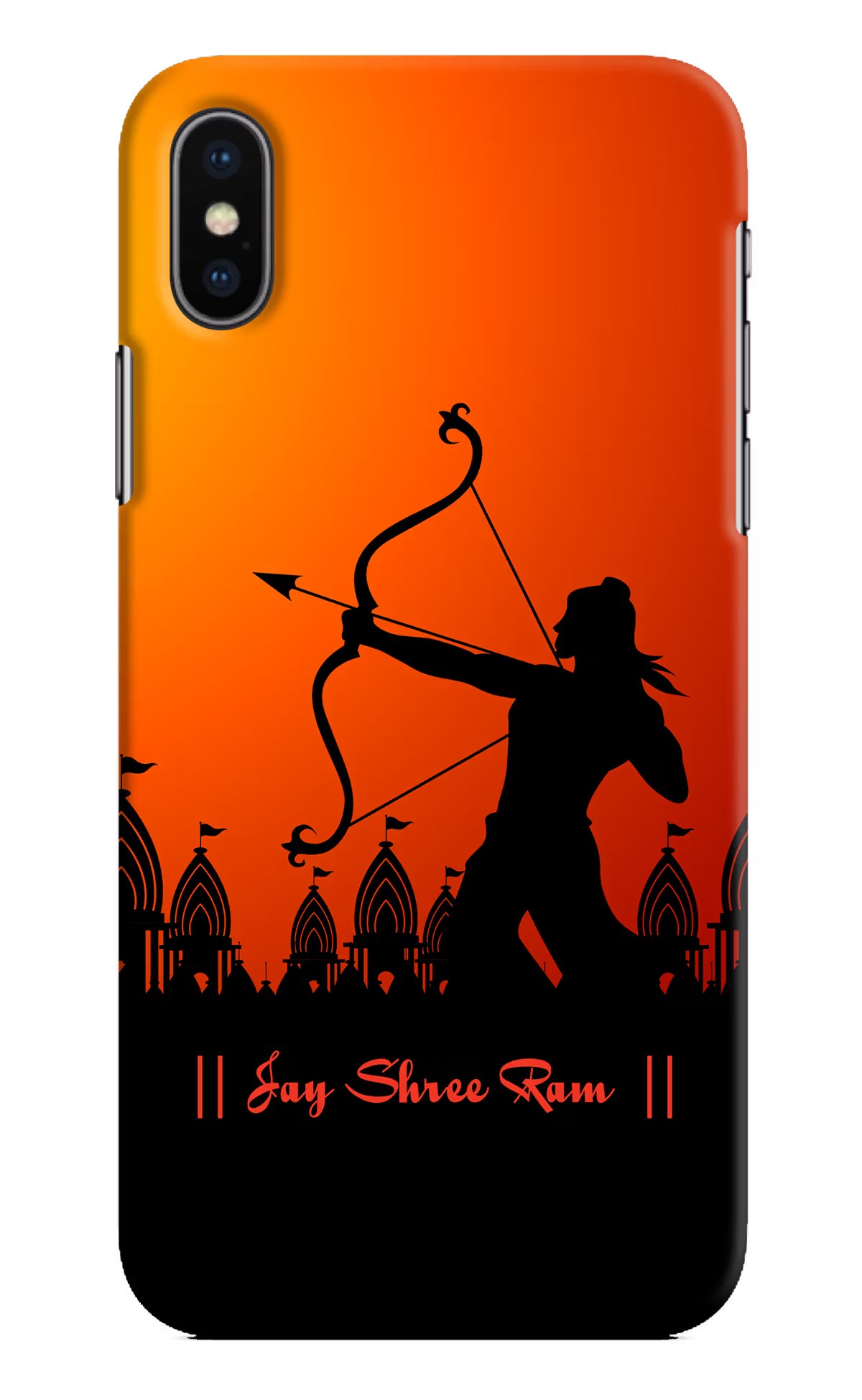 Lord Ram - 4 iPhone X Hard Case Back Cover by Casekaro