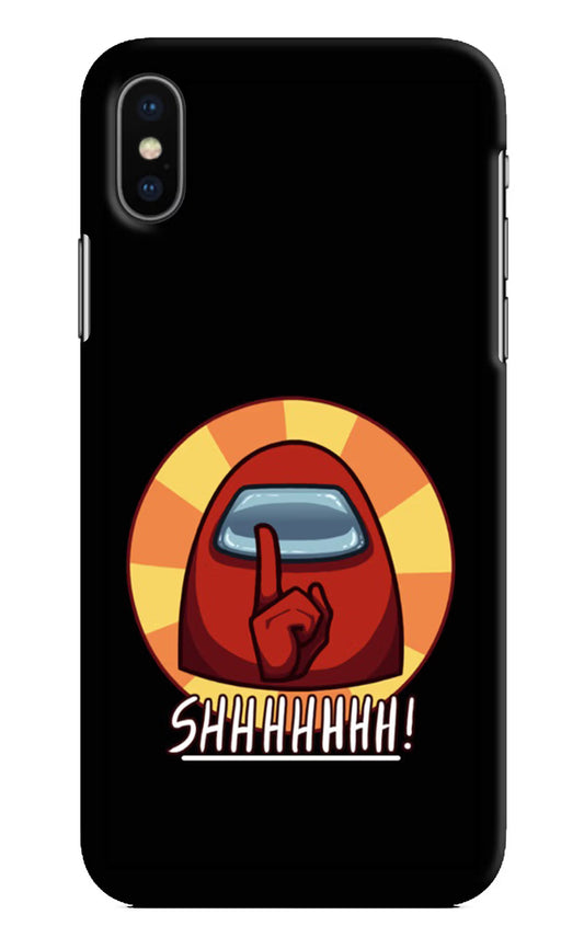 Among Us Shhh! iPhone X Hard Case Back Cover by Casekaro
