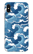 Blue Waves iPhone X Hard Case Back Cover by Casekaro