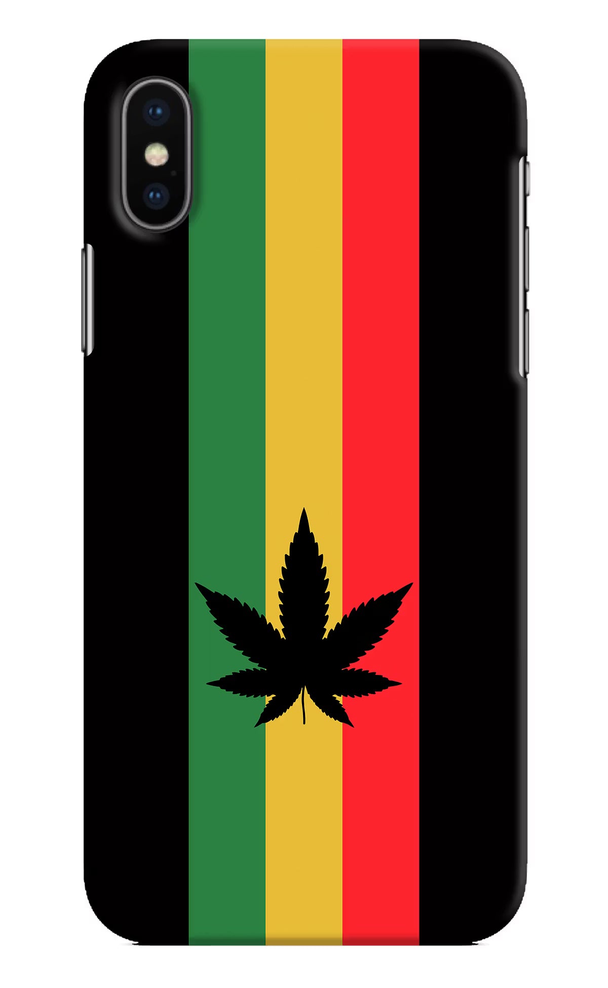 Weed Flag iPhone X Hard Case Back Cover by Casekaro