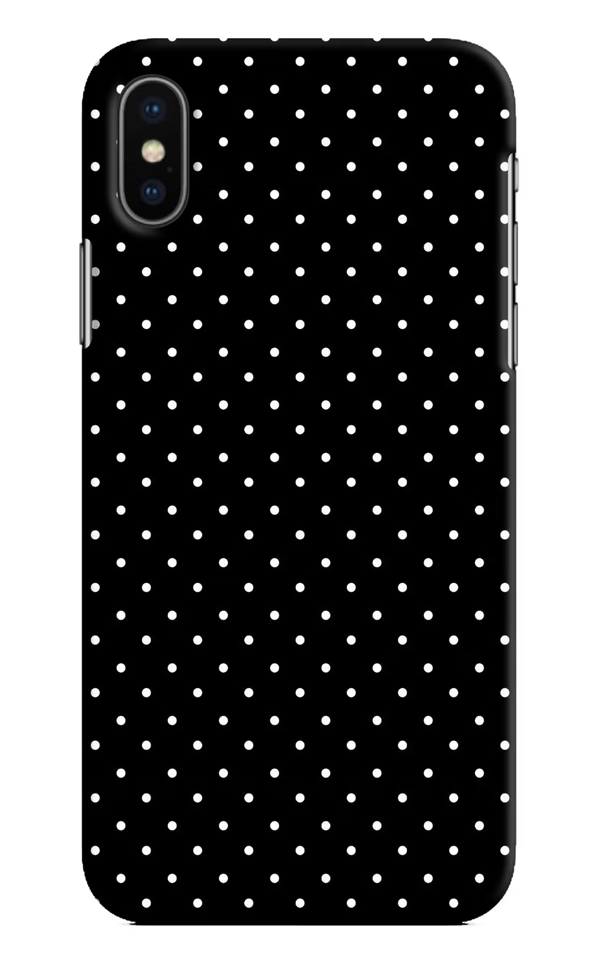 White Dots iPhone X Hard Case Back Cover by Casekaro