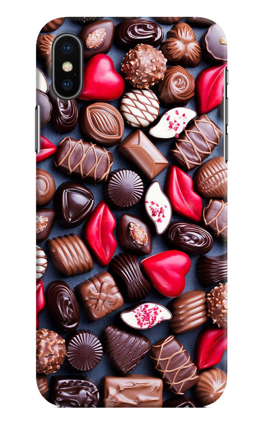 Chocolates iPhone X Hard Case Back Cover by Casekaro
