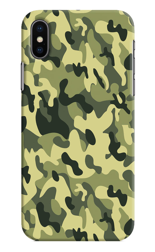 Camouflage iPhone X Hard Case Back Cover by Casekaro