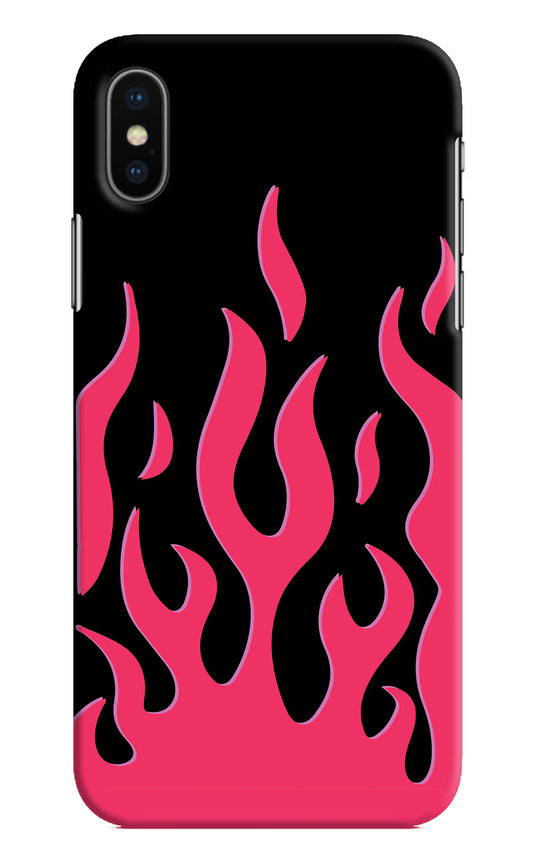 Fire Flames iPhone X Hard Case Back Cover by Casekaro