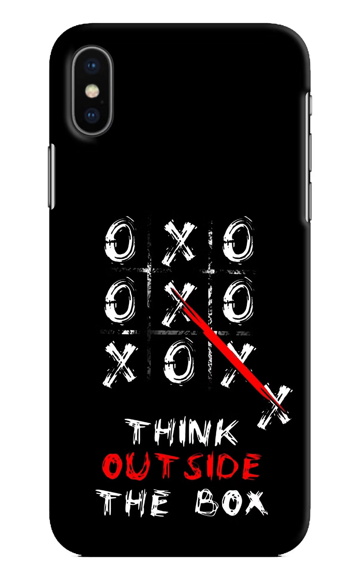 Think out of the BOX iPhone X Hard Case Back Cover by Casekaro