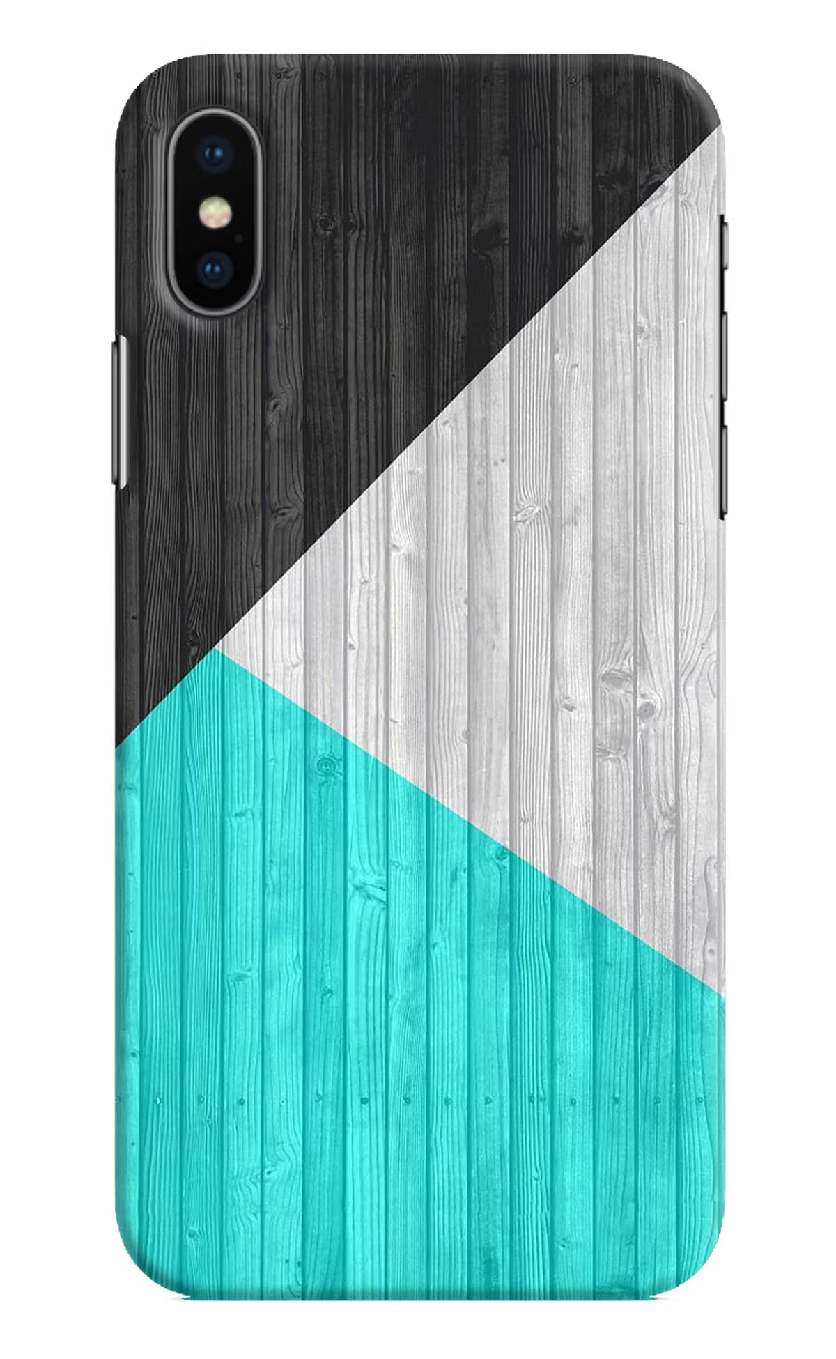 Wooden Abstract iPhone X Hard Case Back Cover by Casekaro