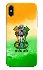 Satyamev Jayate Flag iPhone X Hard Case Back Cover by Casekaro