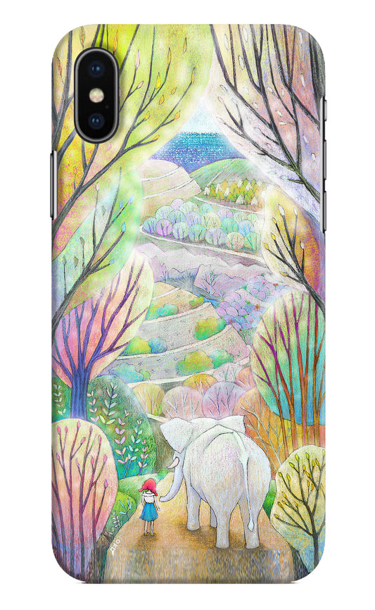 Nature Painting iPhone X Hard Case Back Cover by Casekaro