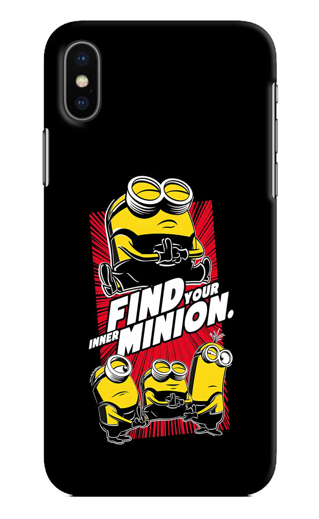 Find your inner Minion iPhone X Hard Case Back Cover by Casekaro