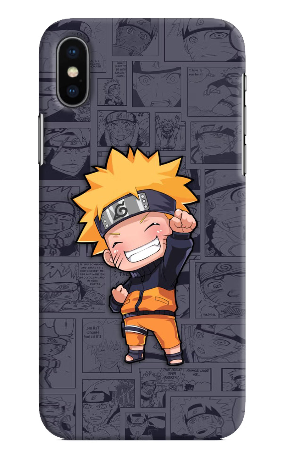 Chota Naruto iPhone X Back Cover, Hard case