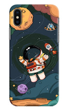 Cartoon Astronaut iPhone X Hard Case Back Cover by Casekaro