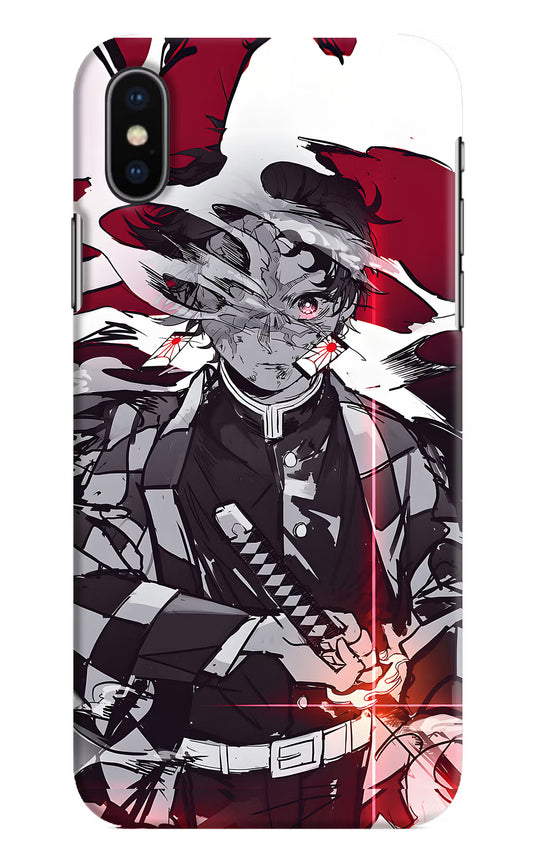 Demon Slayer iPhone X Hard Case Back Cover by Casekaro
