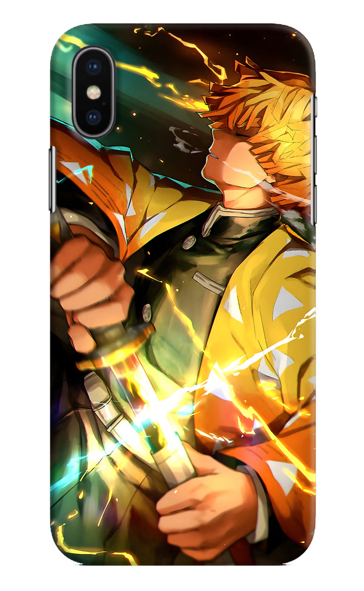 Demon Slayer iPhone X Hard Case Back Cover by Casekaro