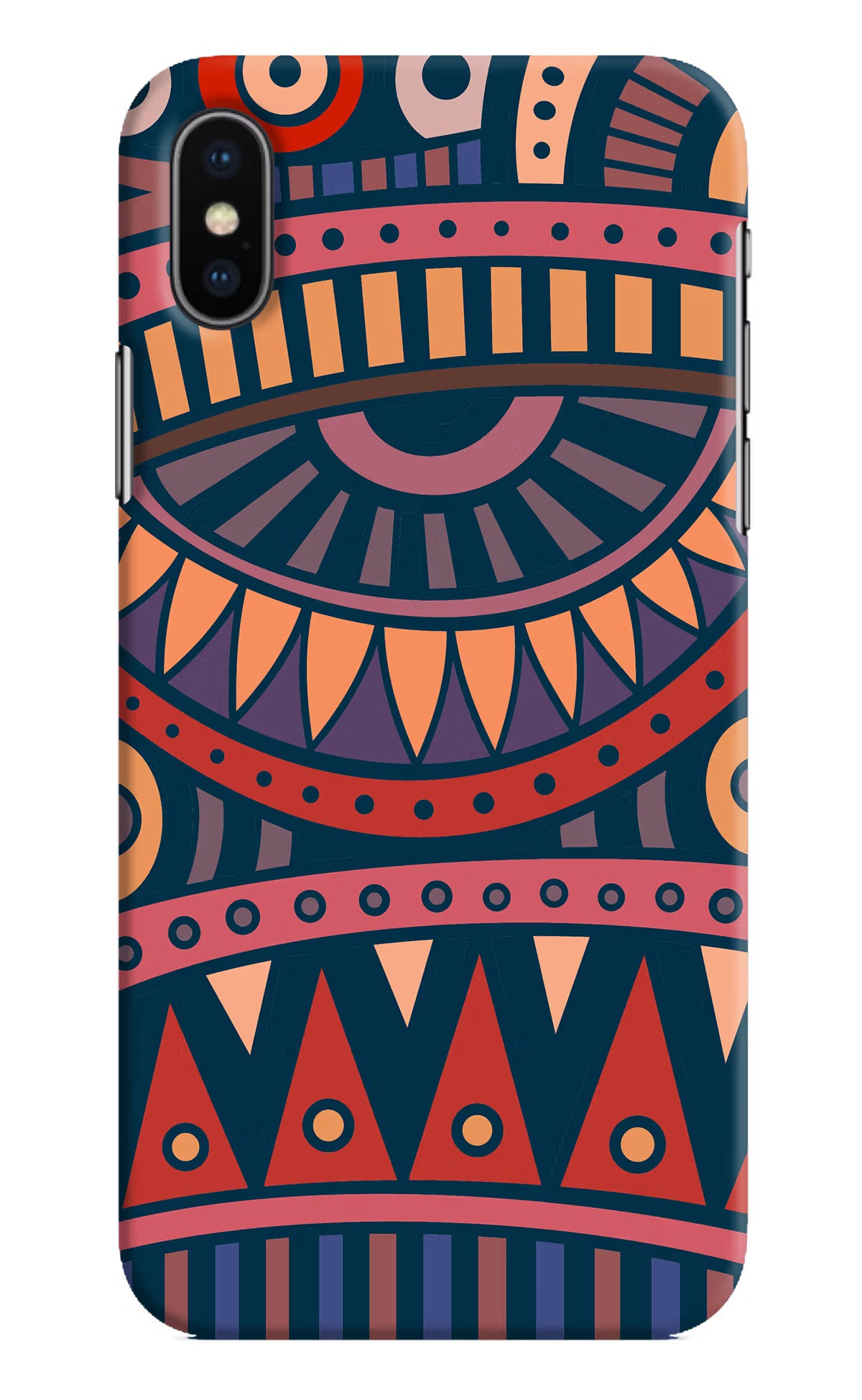 African Culture Design iPhone X Hard Case Back Cover by Casekaro