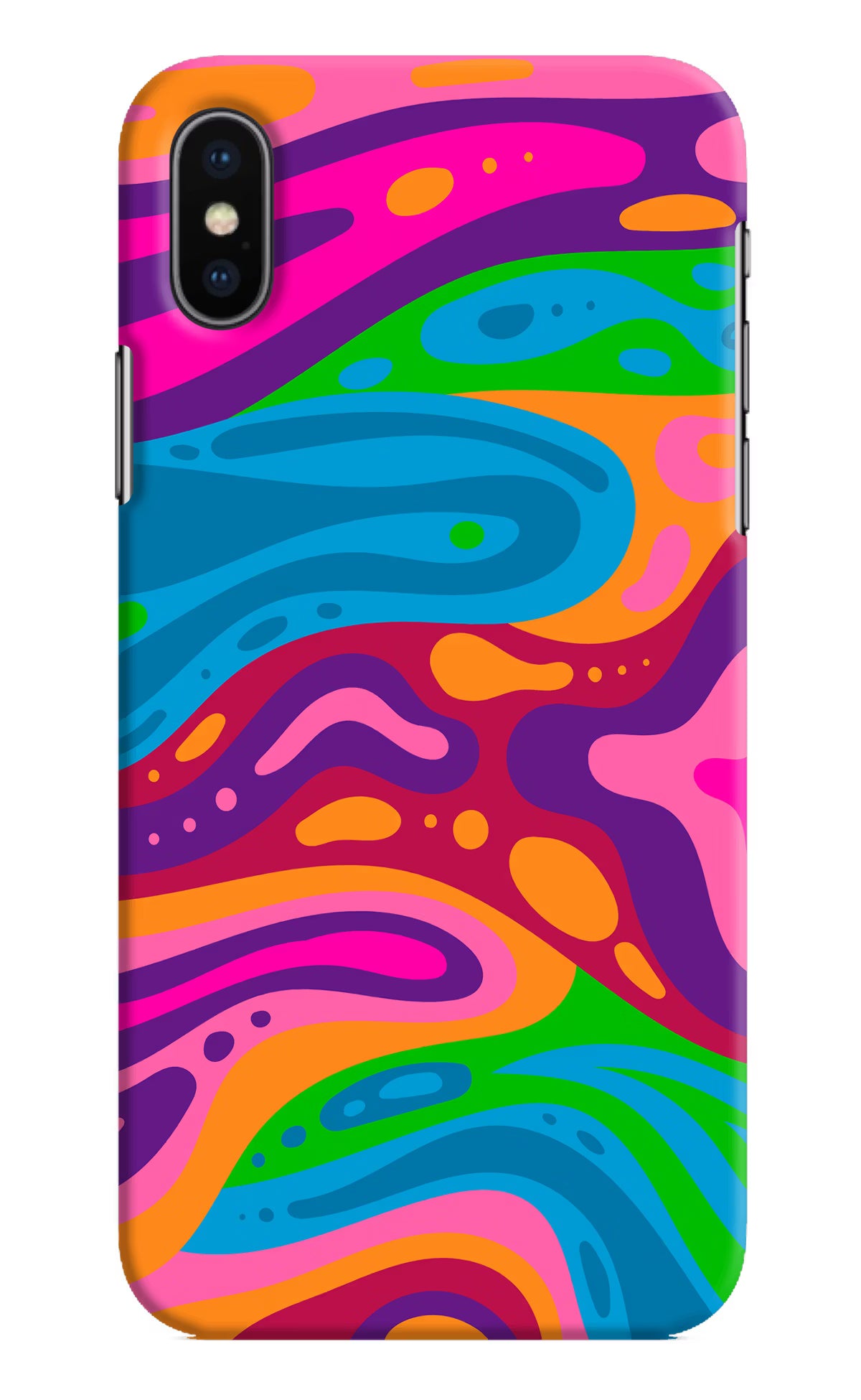 Trippy Pattern iPhone X Hard Case Back Cover by Casekaro