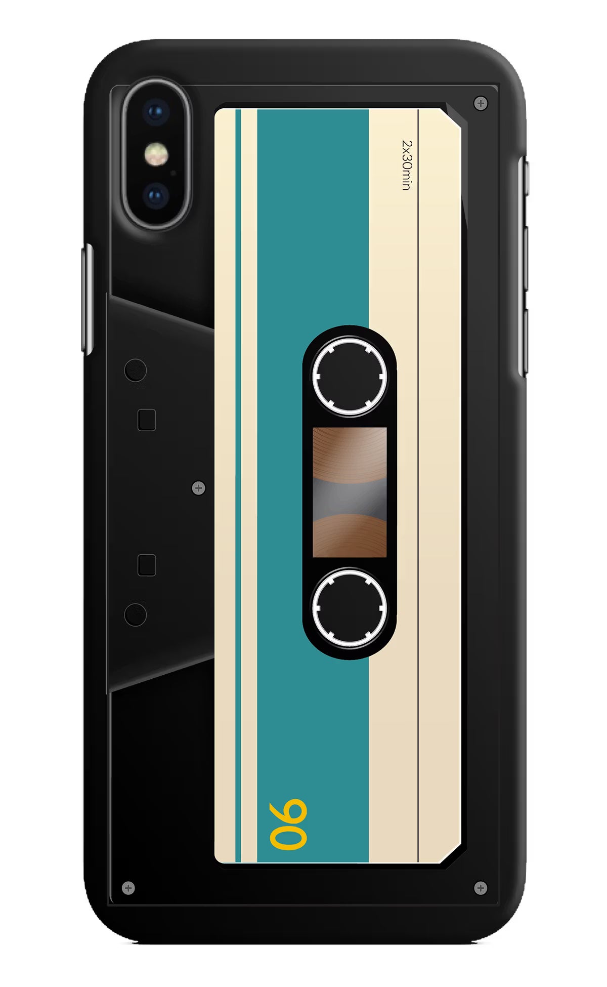 Cassette iPhone X Hard Case Back Cover by Casekaro