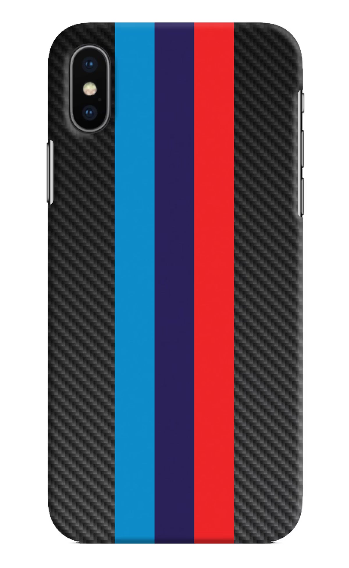 BMW Stripes Pattern iPhone X Hard Case Back Cover by Casekaro