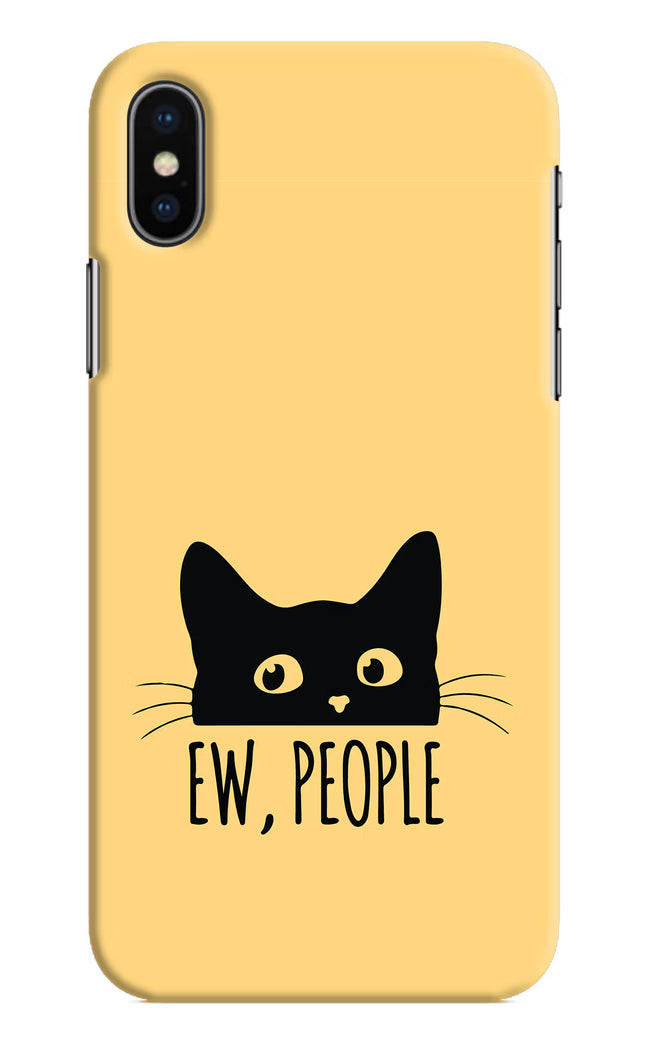 Ew People Catitude iPhone X Hard Case Back Cover by Casekaro