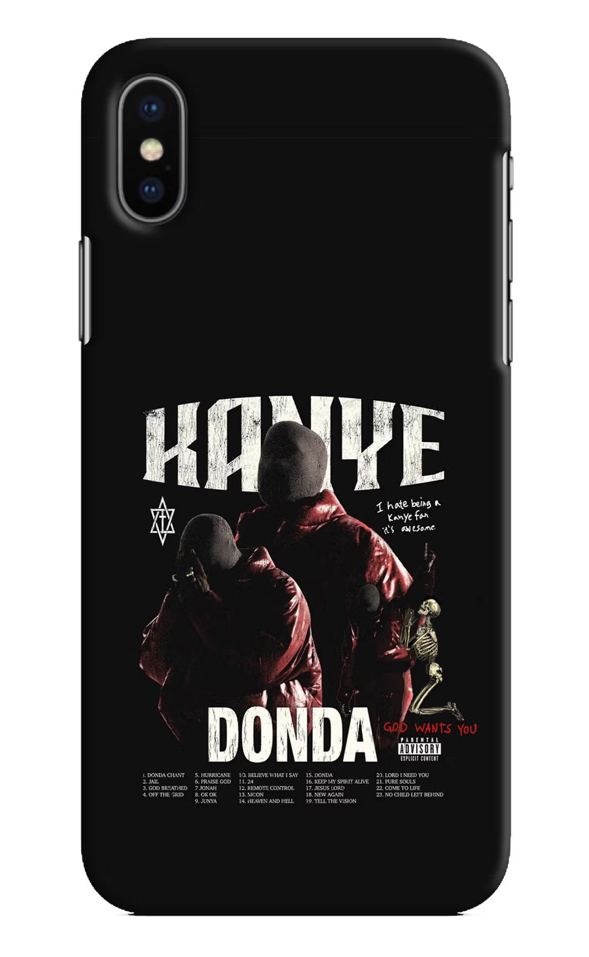 Donda Kanye West iPhone X Hard Case Back Cover by Casekaro