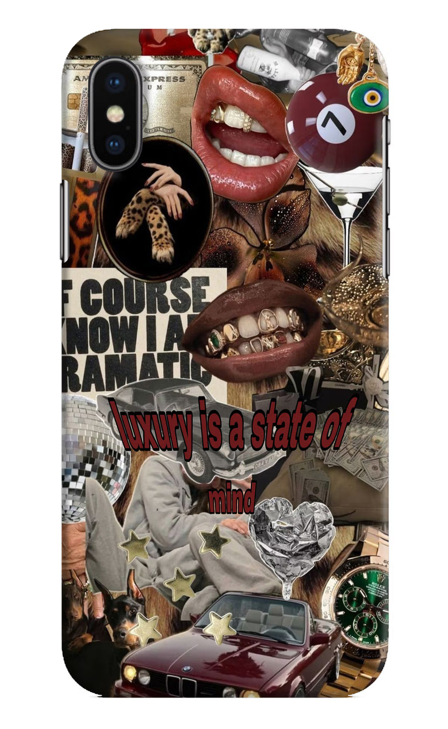 Luxury iPhone X Back Cover, Hard case