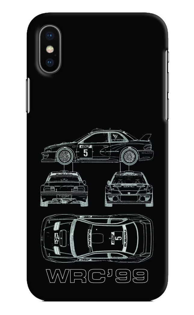 WRC'99 iPhone X Hard Case Back Cover by Casekaro
