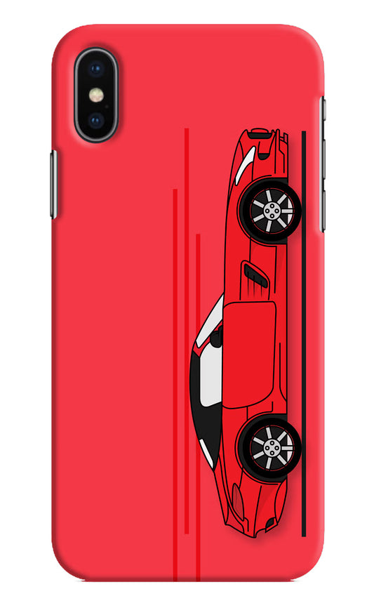 Red Velocity iPhone X Hard Case Back Cover by Casekaro