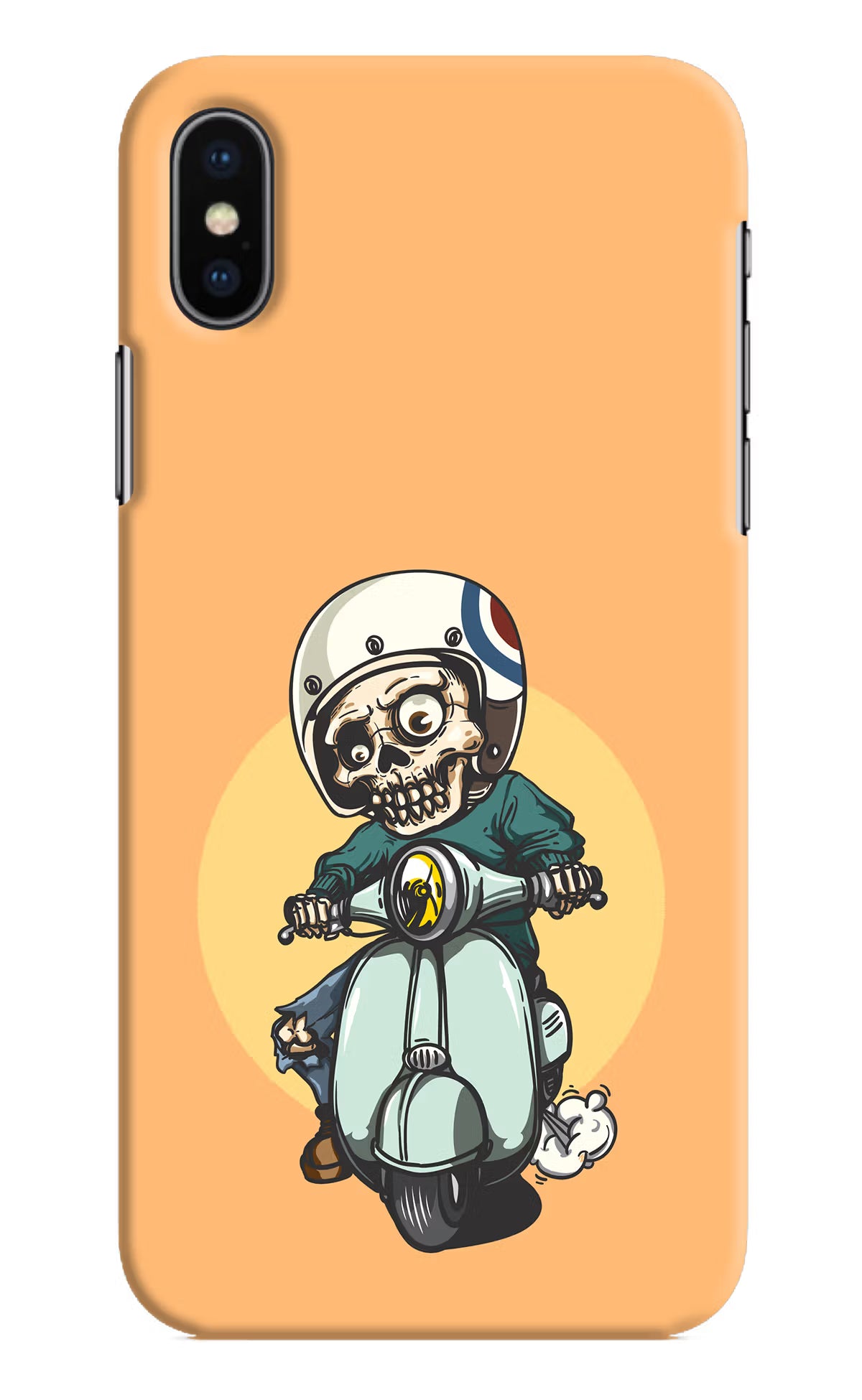 Undead Biker iPhone X Hard Case Back Cover by Casekaro