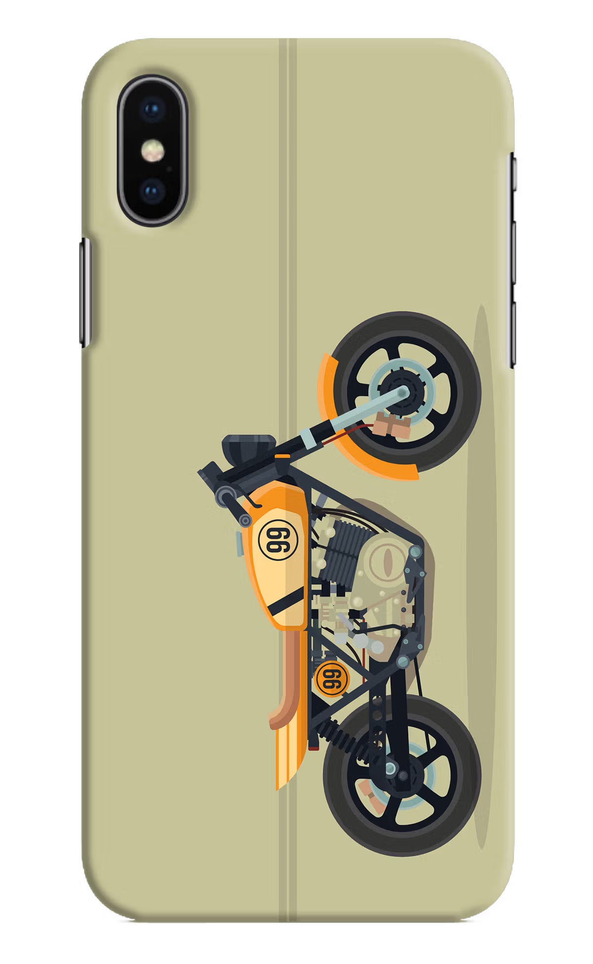 Vertical Speedster iPhone X Hard Case Back Cover by Casekaro