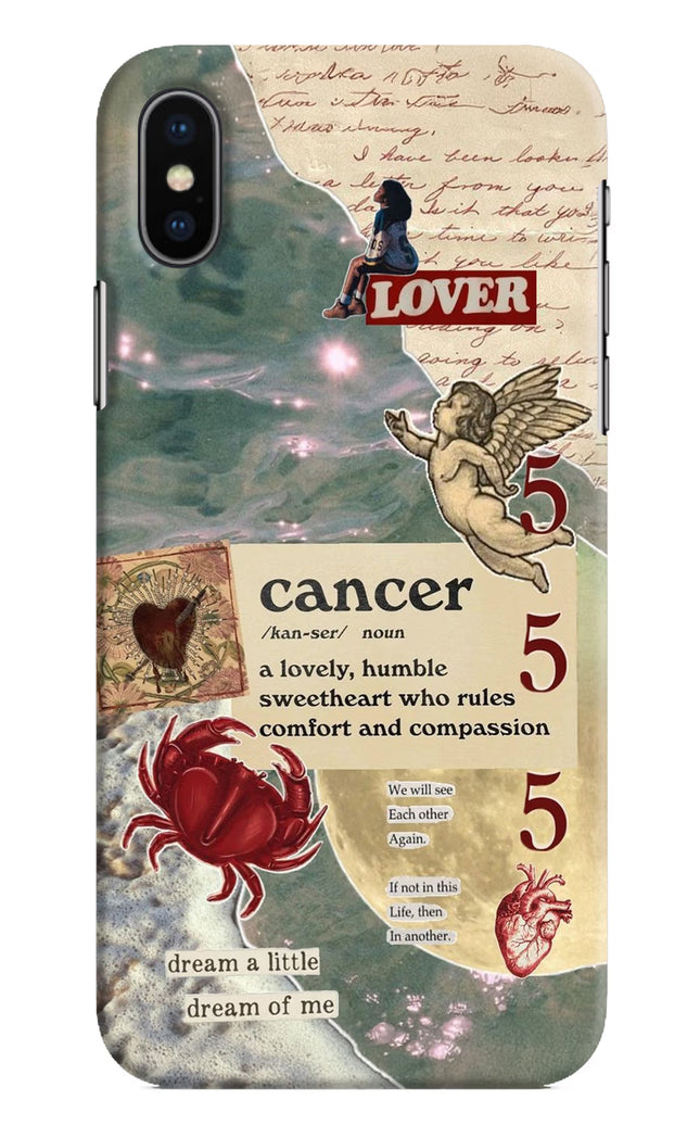 Cancer Zodiac iPhone X Hard Case Back Cover by Casekaro