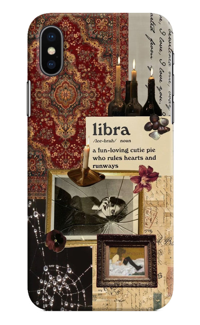 Libra Zodiac iPhone X Hard Case Back Cover by Casekaro