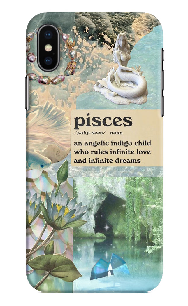 Pisces Zodiac iPhone X Hard Case Back Cover by Casekaro