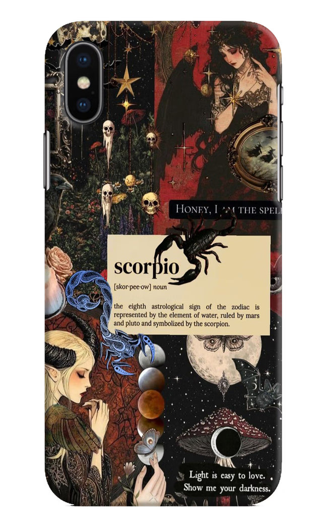 Scorpio Zodiac iPhone X Hard Case Back Cover by Casekaro