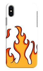 Fired Up – White iPhone X Hard Case Back Cover by Casekaro