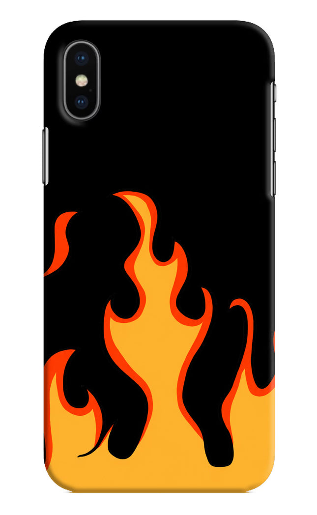 Fired Up – Black iPhone X Hard Case Back Cover by Casekaro