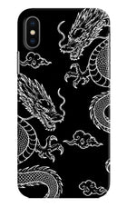 Twin Dragons iPhone X Hard Case Back Cover by Casekaro