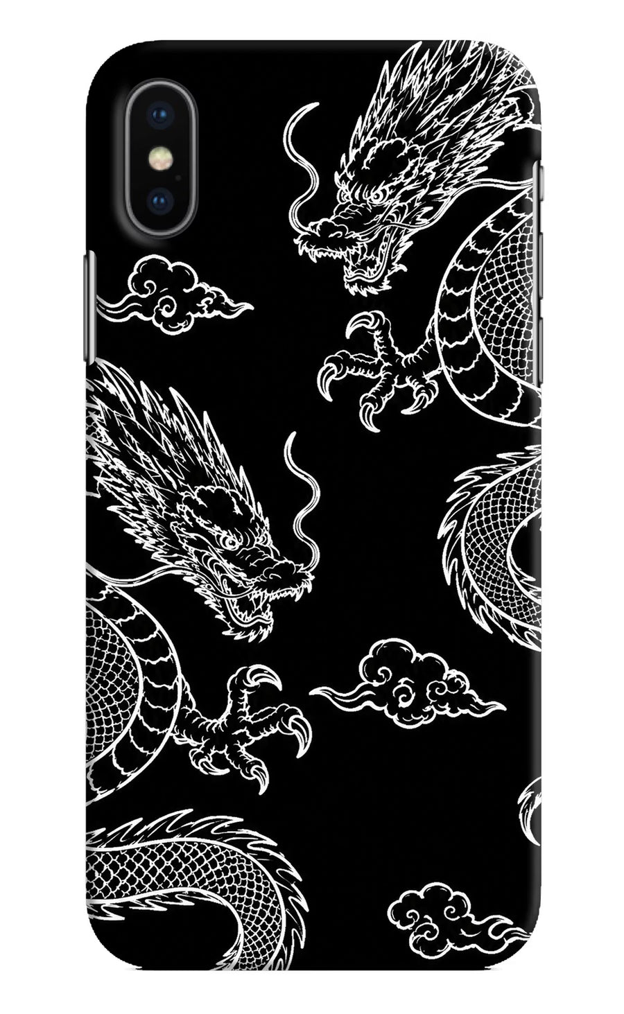 Twin Dragons iPhone X Back Cover, Hard case